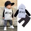 Stylish 2pcs Toddler Baby Boys Oh Boy Outfits Hoodies Pants Leggings