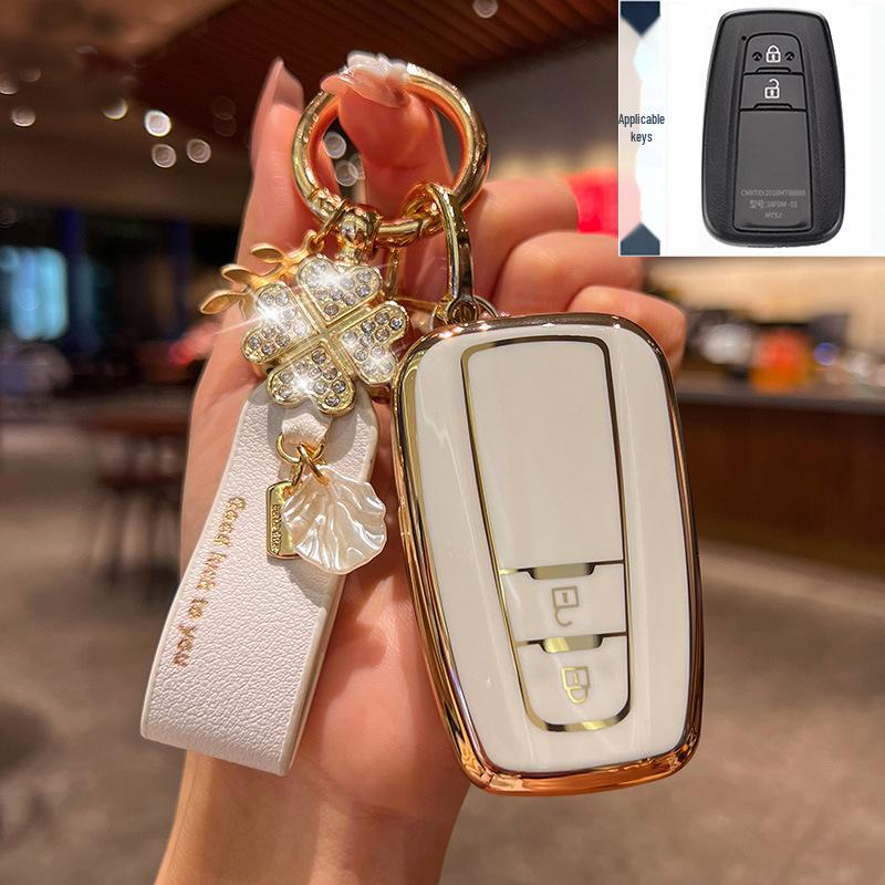 Чехол для ключа Toyota для 23 моделей: Highlander, Camry 8-го поколения, RAV4, CHR - чехол-пряжка для автомобильной сумки Dragon Asia Design