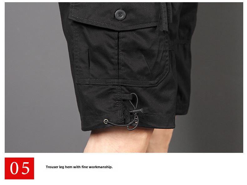 Мужские летние модные свободные повседневные шорты в корейском стиле с несколькими карманами