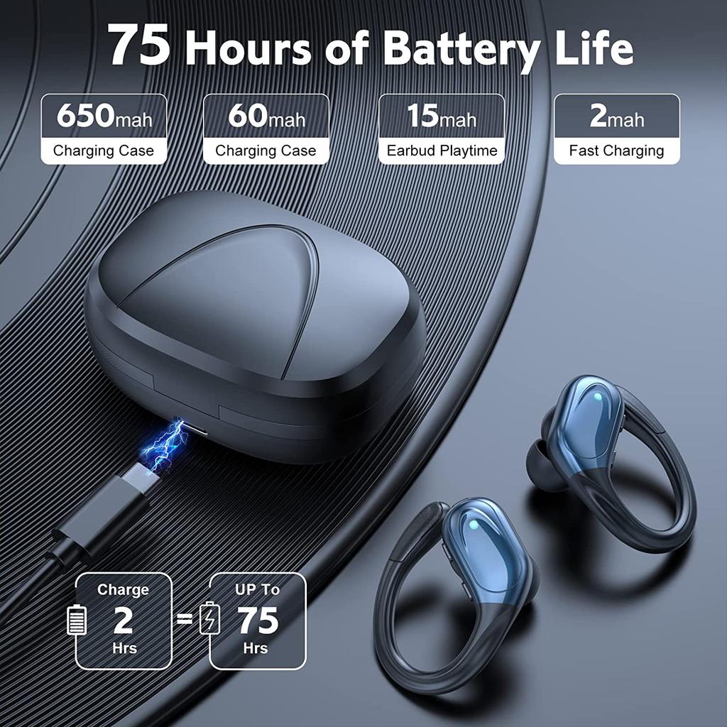 BX17 Bluetooth наушники Tws Ear Hook Bluetooth 5.3 Бег Спорт стерео кнопки управления с микрофоном беспроводные наушники