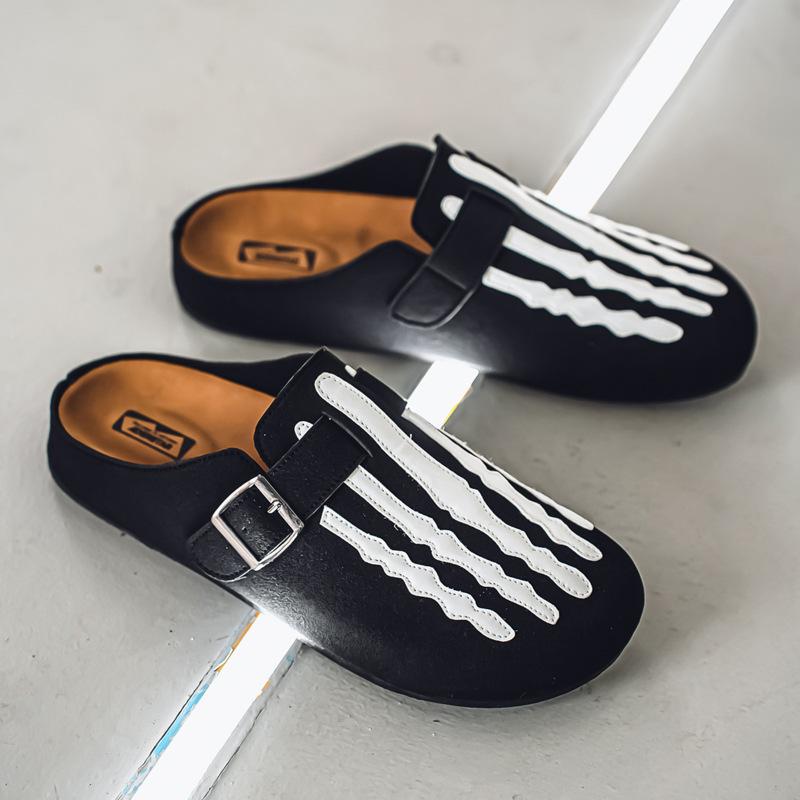 Clogs for Men Casual Cork Shoes Comfortable Slip On Indoor Outdoor Closed Toe Slides With Adjustable Buckle Men's Footbed Mules with Arch Support
