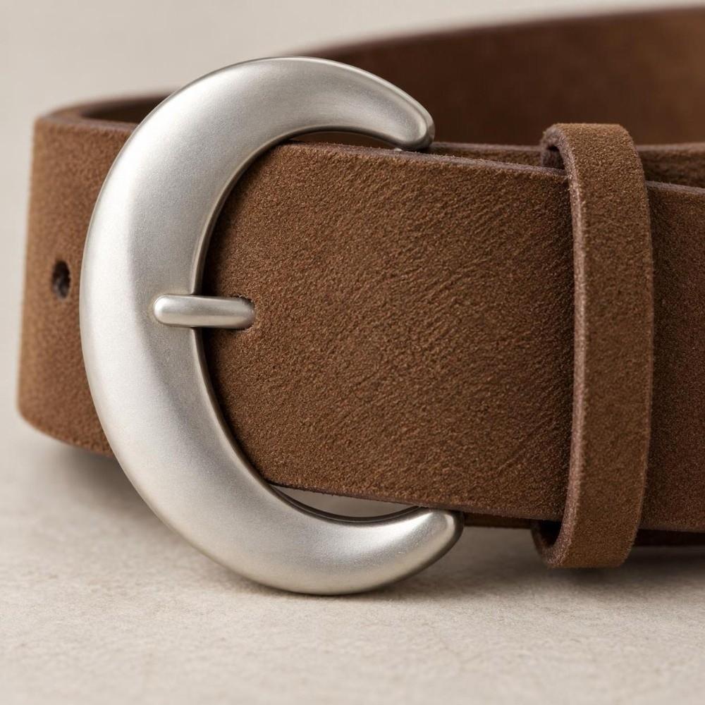 Crescent Buckle Suede Waist Belt Wide Fashion Belt Accessory Y2K Wide Waistband For Women