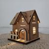 1 компл. Рождественский орнамент дома прочный теплый свет модель деревянного дома для домашнего праздника праздничное украшение