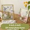 4 Inch 6 Inch Diy Glass Photo Frame Handmade Creative Simple Dried Flower Picture Frame Minimalist Table Ornament