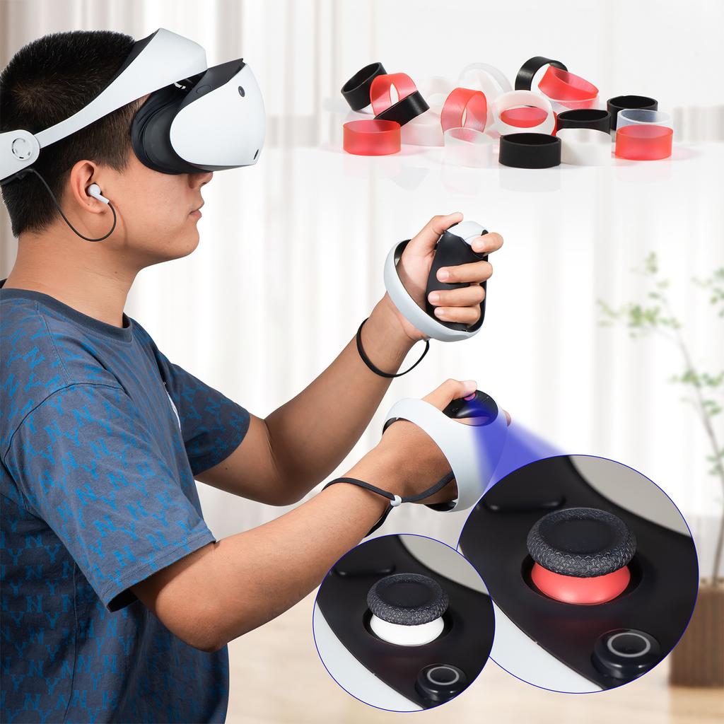 Эластичное защитное кольцо для джойстика, невидимое защитное кольцо для контроллера Steam Deck/PS5/PS4/Switch PRO, силиконовое кольцо