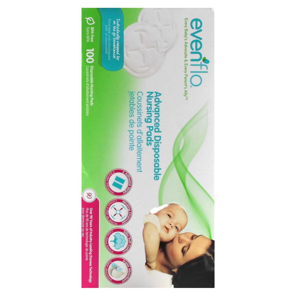 Evenflo Feeding Улучшенные одноразовые прокладки для груди, 100 листов