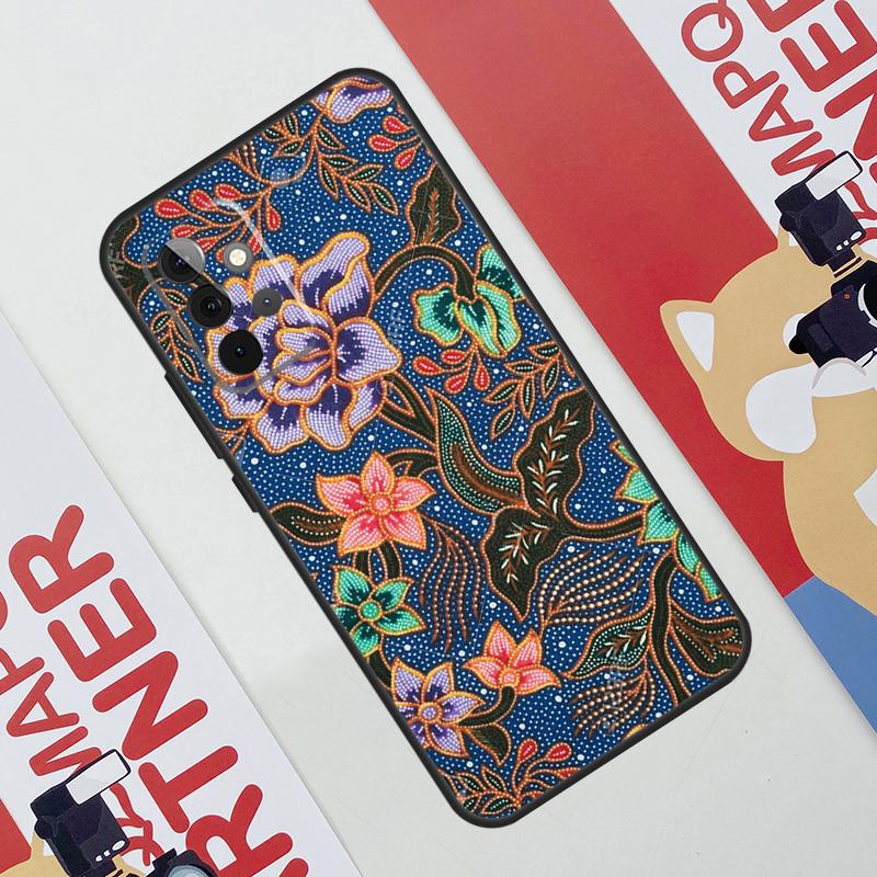 Batik Pattern Case For Samsung Galaxy A06 A16 A36 A56 A55 A35 A33 A53 A13 A23 A17 A54 A34 A14 A52 A32 A15