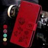 Luxury Case For Xiaomi Poco M4 Pro X3 M3 Redmi 10 9A 9T 9C 9 8 8A Note 11 11S 10S 10T 9S 8T 3D Rose Embossed Wallet Flip PU Leather Cover