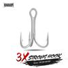 Kingdom Тройной рыболовный крючок из углеродистой стали, рыболовные крючки 1 # 2 # 4 # 6 # с антикоррозийным покрытием 6 шт./лот 3X прочные крючки рыболовные аксессуары