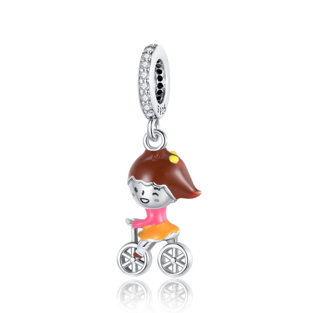 S925 Silver DIY Craft Accessories Fashion Kissing Figure Charms For Couples Handmade Jewelry Making Supplies