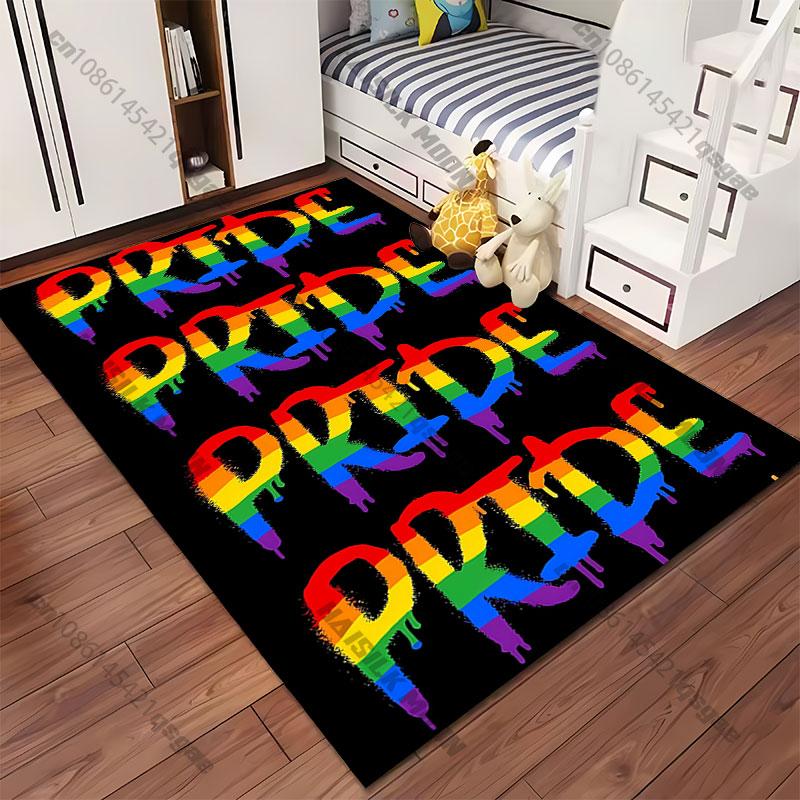 Support love equality inclusion empowerment carpet Yoga living room room decor children's crawling mat doormat area rug