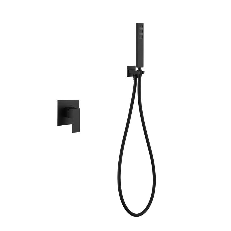 Хром/Матовое золото/Черный Набор ручного душа для ванной из нержавеющей стали 304 Квадратная насадка для душа под давлением