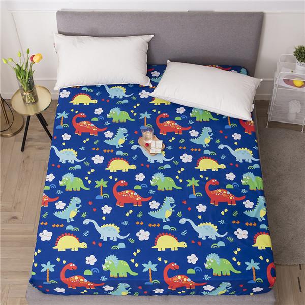 Printed Waterproof Bed Mattress Protector Anti-mite Bed Mattress Topper Breathable Soft Bed Cover No Pillowcase