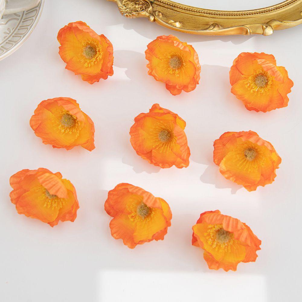 Artificial flower Papaver rhoeas Hot sale Wedding bridal bouquet Decoration Home Room Festival Outdoor Garden DIY wreath Props