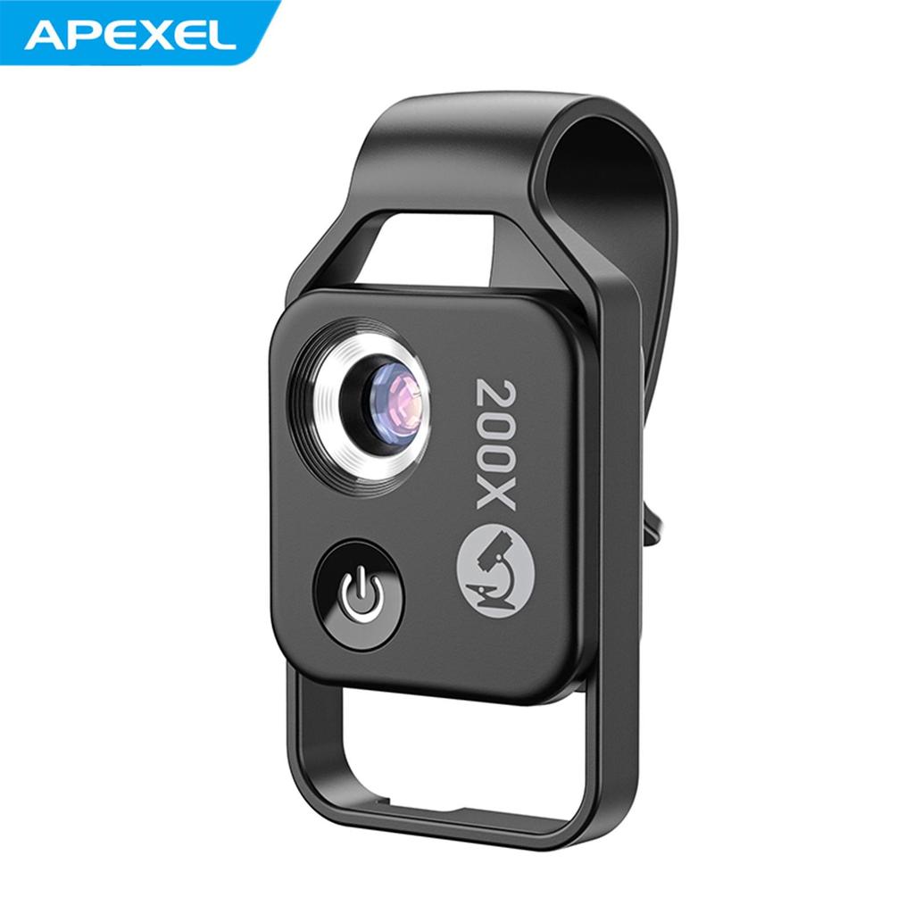 APEXEL MS002 200X Профессиональный объектив для телефонного микроскопа с универсальным зажимом для телефона для борьбы с растительными насекомыми