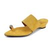 Мюли из овчины и замши, летний размер 40, комплект, уличные тапочки, шлепанцы, толстые каблуки, женские сандалии с открытым носком