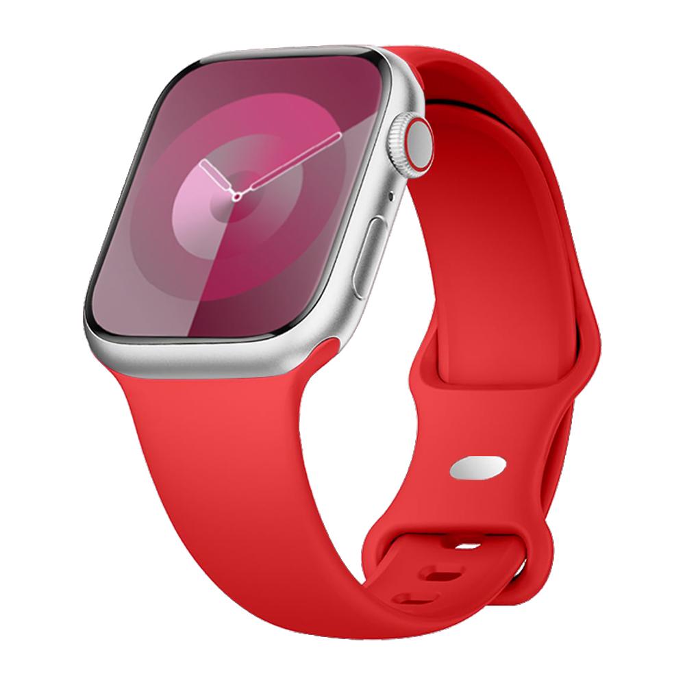 Ремешок для apple watch 44мм 40мм 45мм 49мм 41мм 42мм силиконовый браслет iwatch series 6 7 8 9 ultra 2 se 3 10 11 46мм