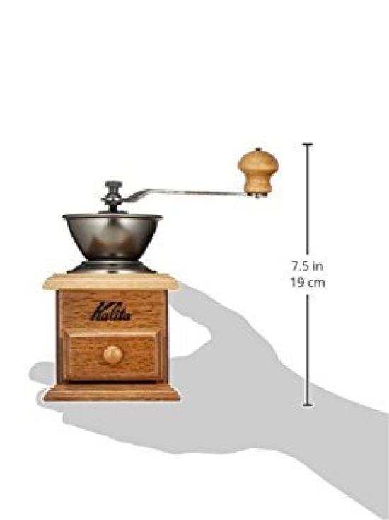 Кофемолка Kalita из прочного чугуна с деревянной режущей кромкой Мини-мельница с регулируемой грубостью помола Ручная кофемолка Мельница Ручная мельница для кофе