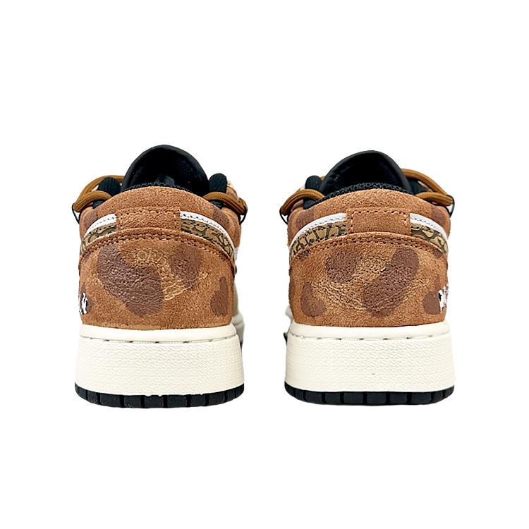 Jordan Air Jordan 1 Low Винтажные Баскетбольные Кроссовки Женские Белые Коричневые DZ5368-201(Team40-S-BOX)