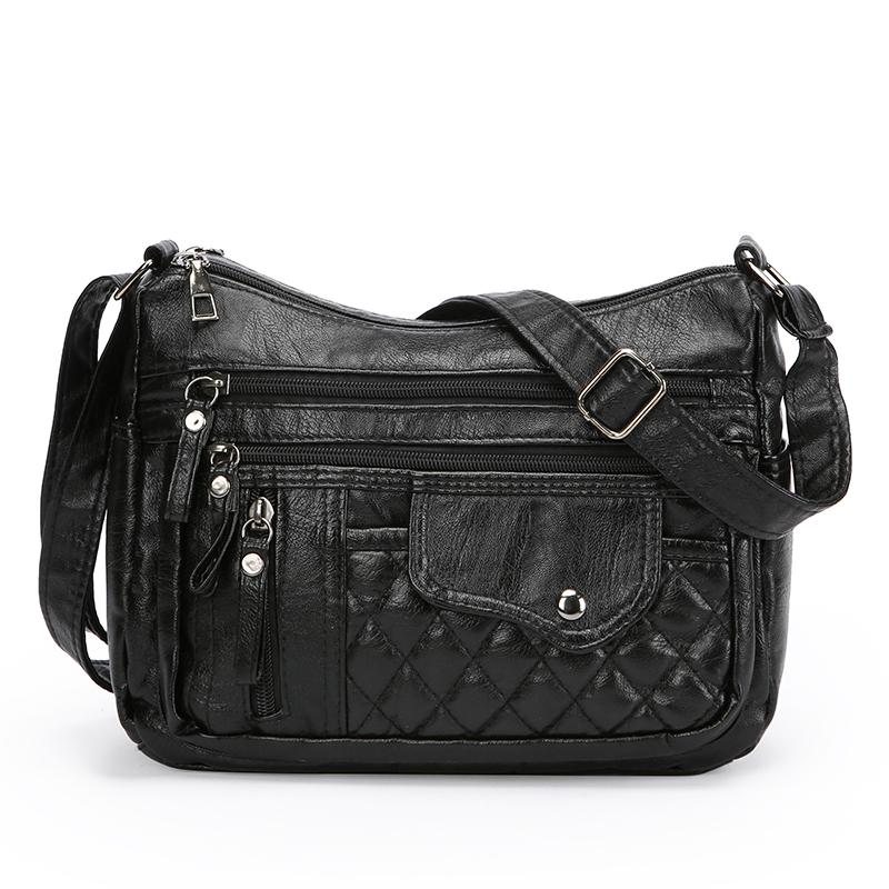 Сумка для женщин среднего и пожилого возраста, сумка через плечо, винтажная мягкая кожаная сумка для мам, легкая сумка через плечо