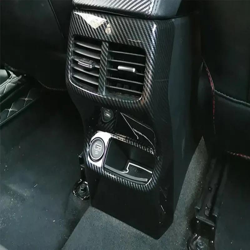 Для Kia Seltos Накладка на кнопку стеклоподъемника Панель переключения передач Крышка подстаканника ABS Карбон Аксессуары для интерьера