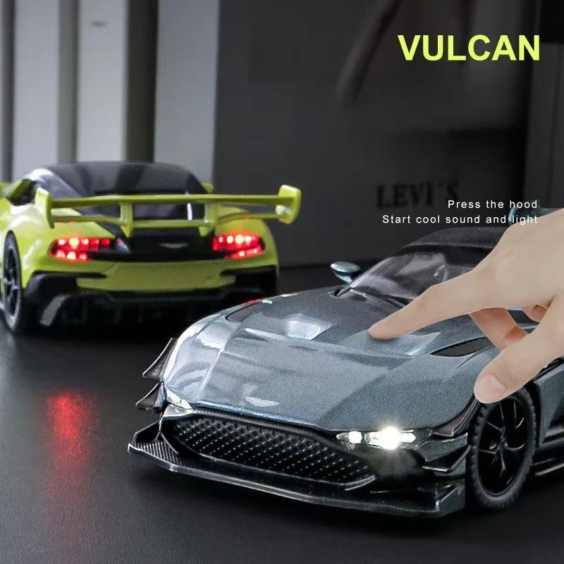 LYZRC Новый 1:32 Aston Martin VULCAN спортивный автомобиль имитация литой металлический сплав модель автомобиля звук свет инерционный механизм коллекция детские игрушки подарки
