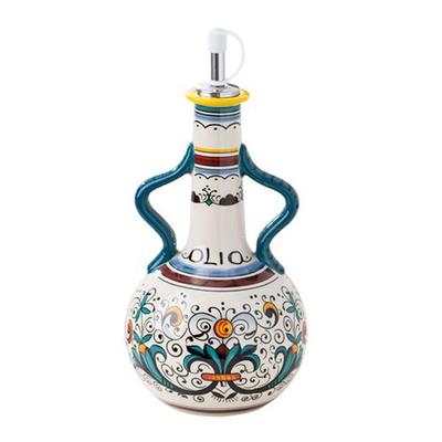 Диспенсер для оливкового масла, тисненая керамическая бутылка для масла, уксуса, керамическая банка для хранения масла, диспенсер 7 P5P7