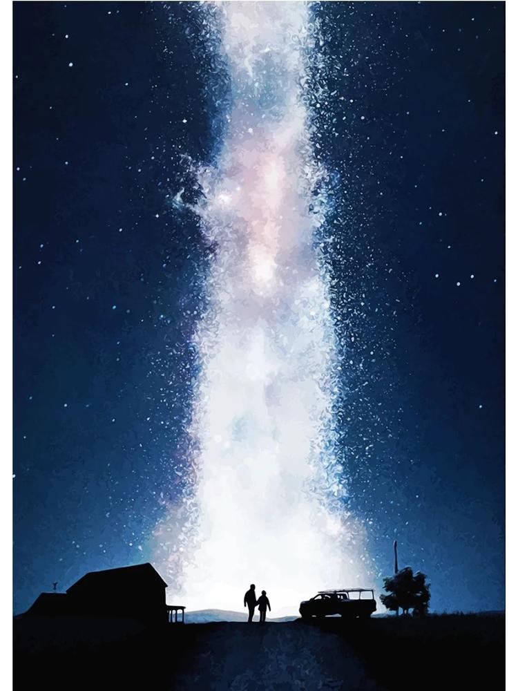 Классический научно-фантастический фильм «Интерстеллар» постер с печатью на холсте, персонажи фильма, винтажная настенная картина для гостиной, украшение дома