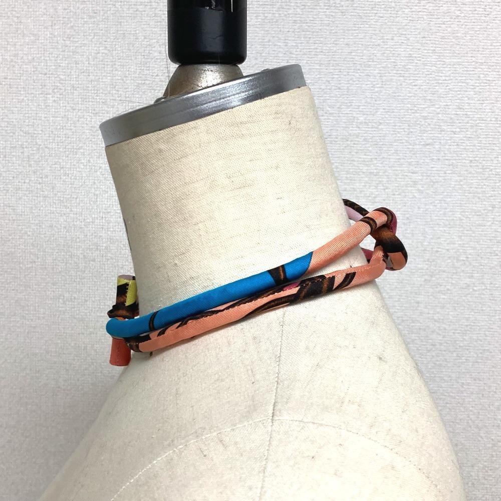 HERMES Choker Petit h petit ash Accessories Necklace silk Multicolore