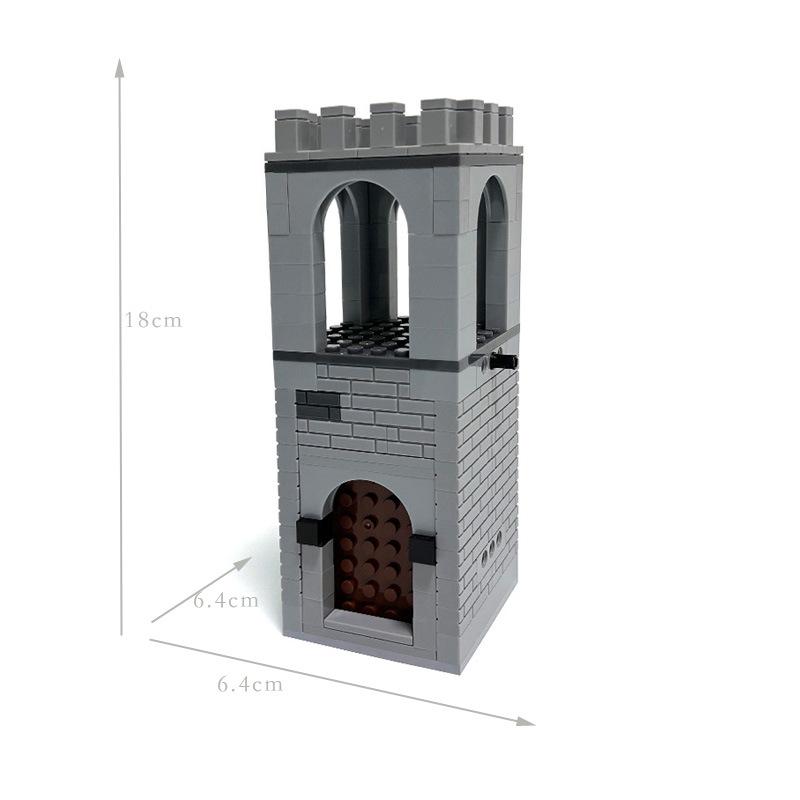 Moc Building Blocks Ancient Castle Walls, Gate Towers, Corner Towers, Carriage Building Blocks