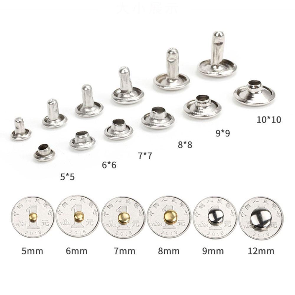 100 комплектов, 6/8/10 мм, кожаный воротник для ногтей, кожаная сумка, сумка с заклепками, пояс, куртка, ремонт обуви