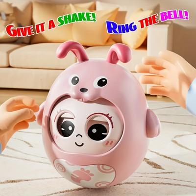 Игрушки Гномы-Кролики с Интерактивным Колокольчиком, Игрушка для Развития Координации Рук и Глаз для Малышей, Подарки на Рождество, День Благодарения, Батарейки не Требуются,