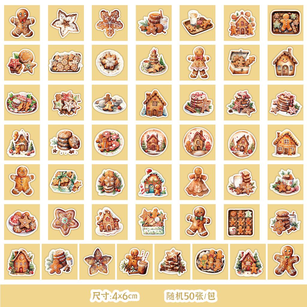 50 New Christmas Series Graffiti Stickers for Water Cups, Skateboards, Mobile Phones, Waterproof Decorative Stickers