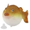 Aquarium Puffer Fish Luminous Simulation Rubber Fish with Suction Cup for Fish Tanks