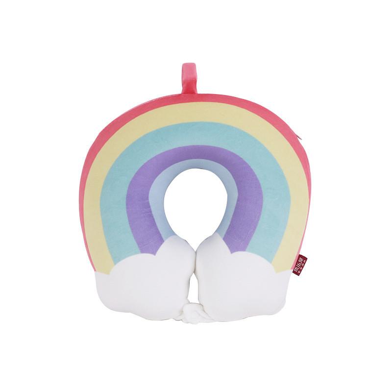 Unicorn Kids U Shape Pillow With Memory Foam And Soft Elastic Cover For Rest