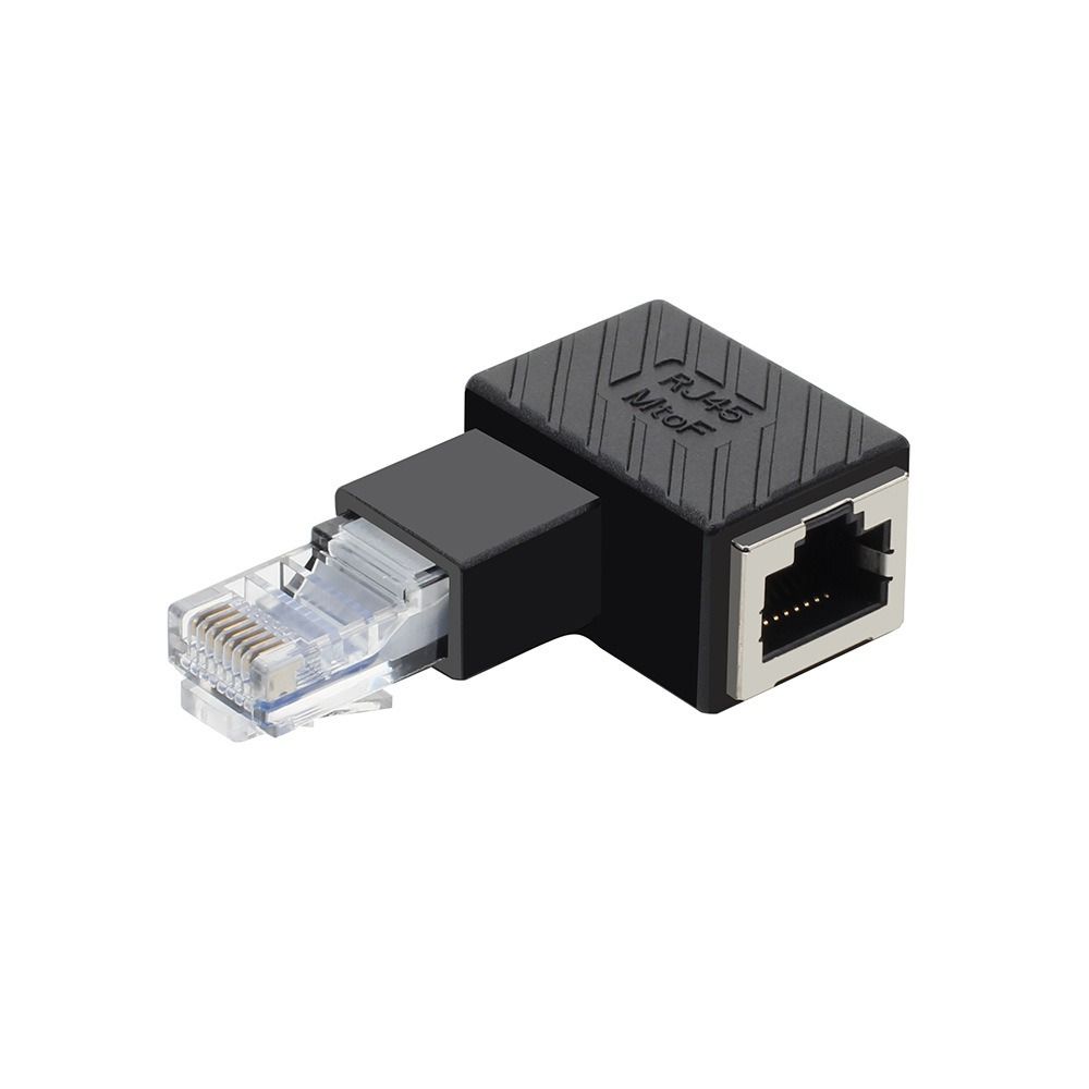 90 Degree Network Cable Connector LAN Extension Adapter for Cat5 Cat6 LAN Ethernet Network Cable