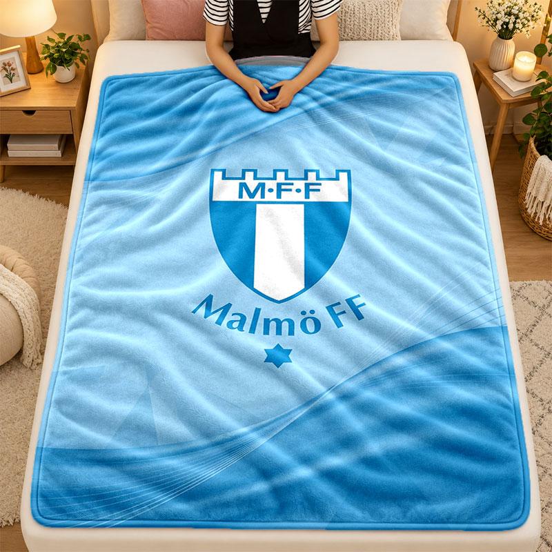 Фланелевое одеяло Malmö FF Теплое мягкое плед для использования дома на диване кровати гостиной