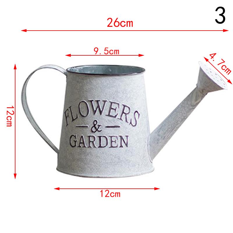 Винтажный оцинкованный металлический цветочный горшок, садовый подвесной балконный горшок с ручкой