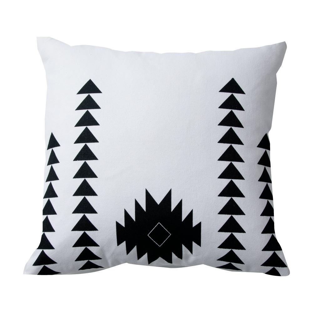 New Leather and Cotton Canvas Tassel Pillowcase Six-piece Sofa Decorative Pillowcase Set