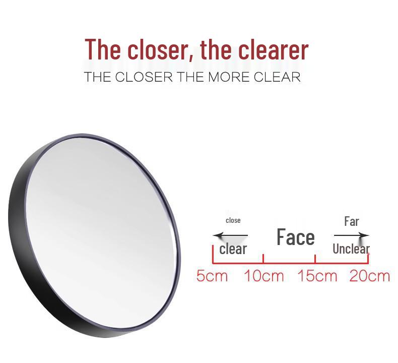 Круглое увеличительное зеркало для макияжа высокой четкости, портативное, настенное, на присоске