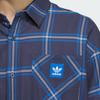 Adidas Originals City Skate FW24 Mountain Outdoor Comfortable Pure Cotton Sports Long Sleeve Shirt Men Shirts Shadow-Blue Bird-Feather-Blue JC6836-1