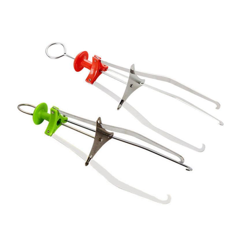 Stainless Steel Anti Scalding Steaming Plate Clip Vegetable Clamp Household Kitchen Tool Plate Lifting Device Anti Slip Sand Pot Triangular Clip