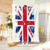Vintage British Style Throw Lightweight  Flannel Blanket Soft Skin-friendly for Summer Cooling