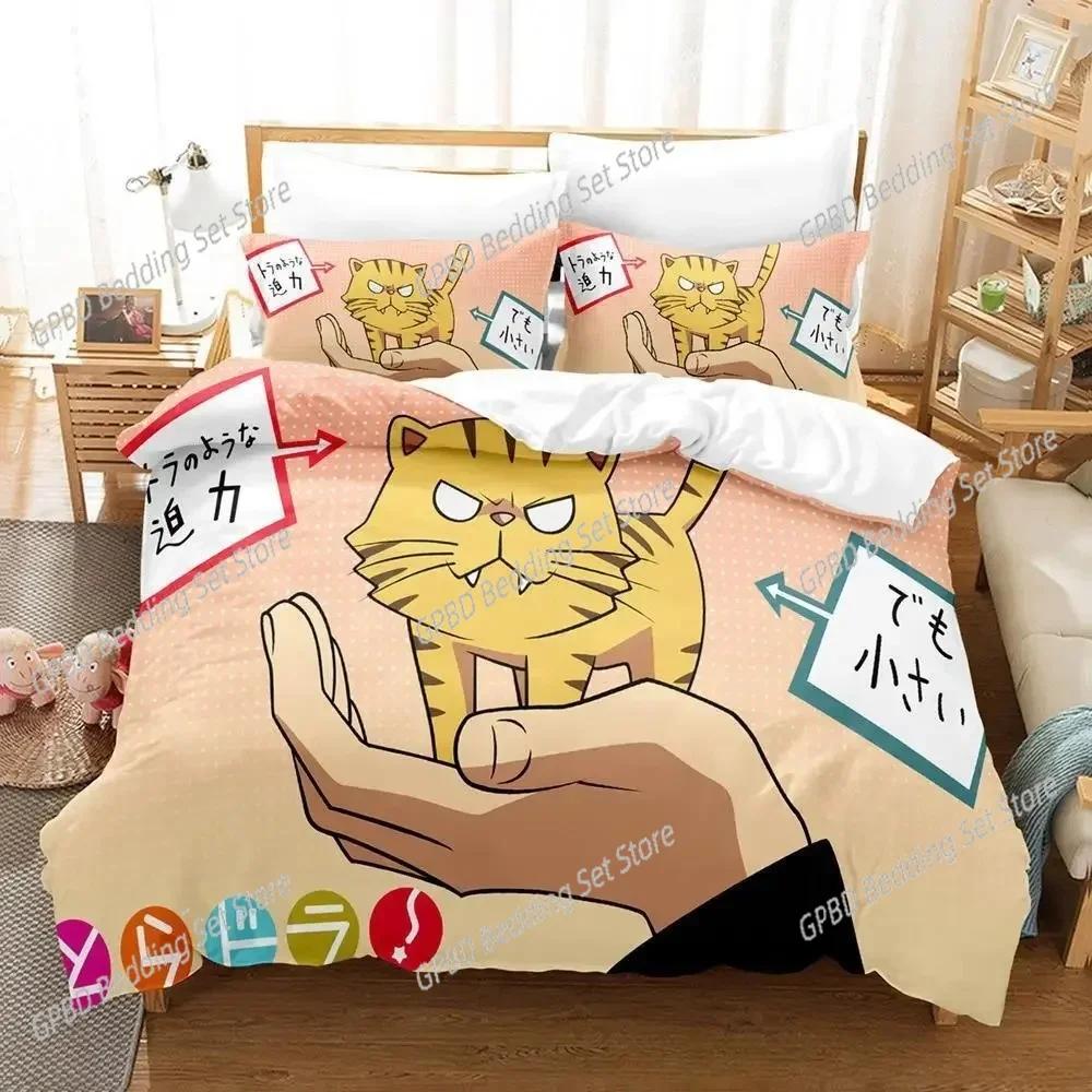 Комплект постельного белья Toradora Single Twin Full Queen King Size Bed Set Adult Kids Bedroom Duvet Cover Sets 3D Print Anime Bed Set