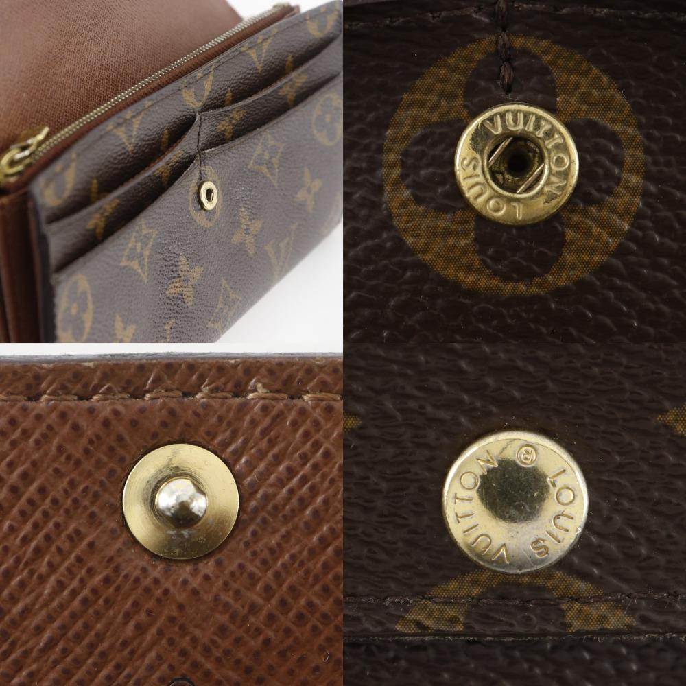 Louis Vuitton Portefeiulle Sarah Purse M61734 Brown Monogram Canvas Unisex Used