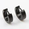 1 Pair Cool Men's Stainless Steel Huggie Hoop Earrings Casual Jewelry