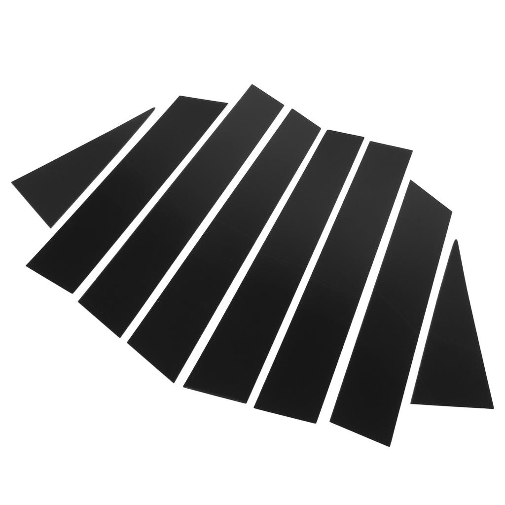 8 Pcs B Pillar Door Trim Molding Glossy Black Window Post Protector Cover for X?Trail T32 2014 To