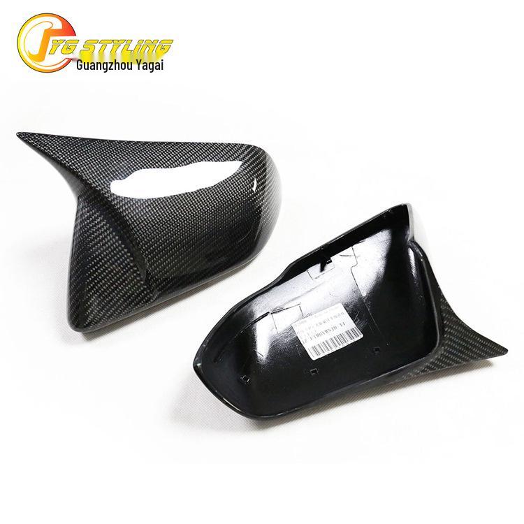 Carbon Fiber Rearview Mirror Cover with Lights for Ford Mustang 15 US Spec