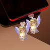 2Pcs Diy Accessories For Phone Type-C Interface Dust Plug Hanging Decoration 2D Flat Acrylic Angel Fairy Cat Phone Dust Plug