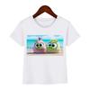 Fashionable and fun animal bird print summer children's cartoon casual Polyester comfortable short sleeved T-shirt top